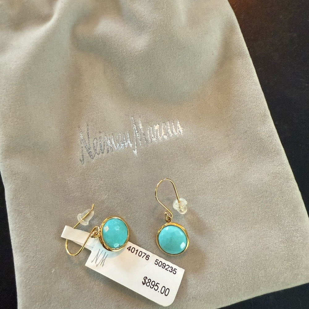 Ippolita Blue and Gold Turquoise Earrings